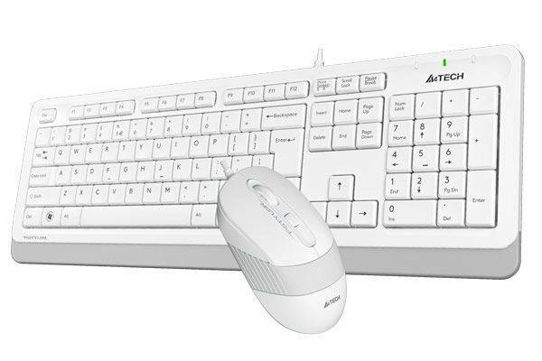 A4Tech Fstyler F1010, комплект дротовий клавіатура з мишою, USB, білий колір F1010 (White) 1604056 фото