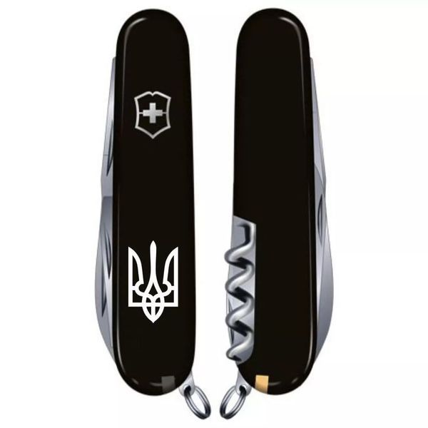 Швейцарський ніж Victorinox Spartan Ukraine 91 мм 12 Тризуб білий (1.3603.3_T0010u) V77553007 фото