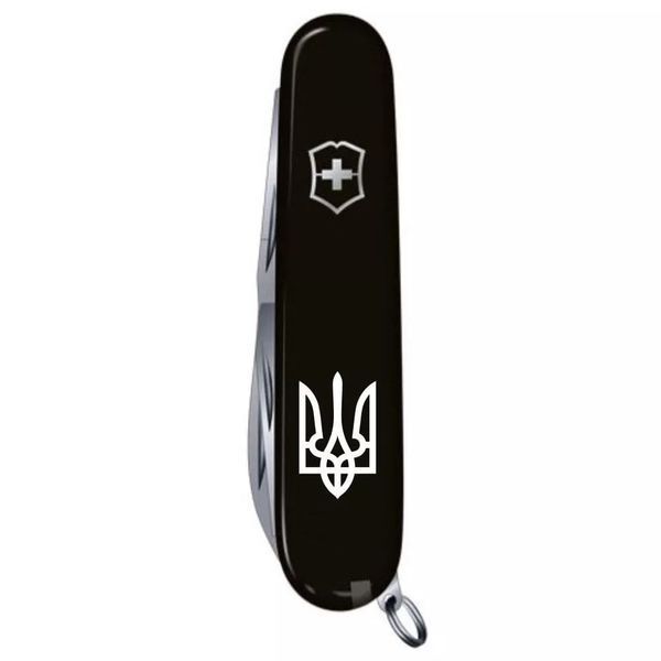 Швейцарський ніж Victorinox Spartan Ukraine 91 мм 12 Тризуб білий (1.3603.3_T0010u) V77553007 фото