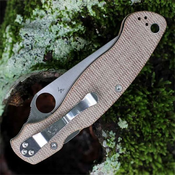 Ніж Spyderco Military 2 CPM Cru-Wear Micarta Brown C36MPCW2 871720 фото