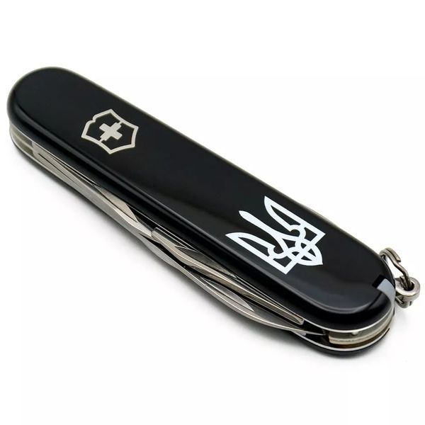 Швейцарський ніж Victorinox Spartan Ukraine 91 мм 12 Тризуб білий (1.3603.3_T0010u) V77553007 фото