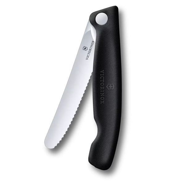 Ніж для пікніка складаний Victorinox Swiss Classic Picnic Серрейтор Чорний 6.7833.F V77554434 фото