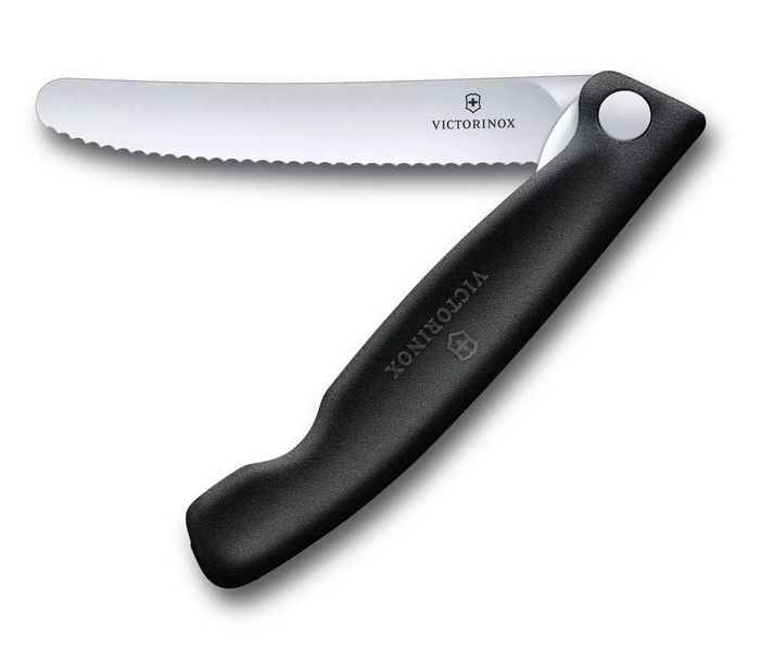 Ніж для пікніка складаний Victorinox Swiss Classic Picnic Серрейтор Чорний 6.7833.F V77554434 фото