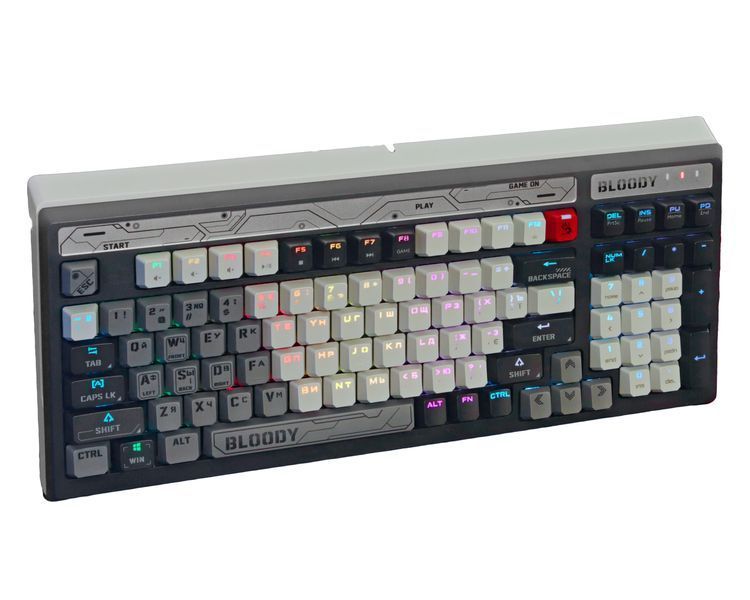 Механическая игровая клавиатура Bloody B950 (Warrior Grey), серая, RGB подсветка клавиш, USB B950 RGB (Warrior Grey) 1606303 фото