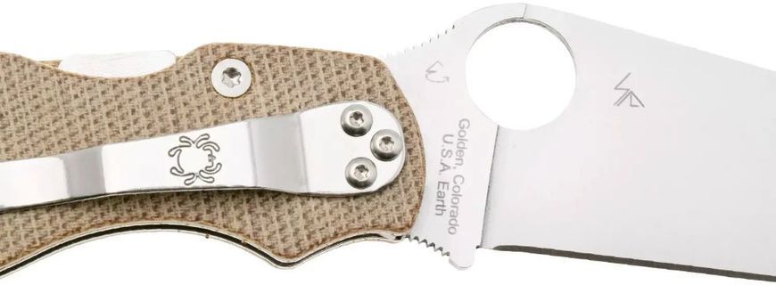 Ніж Spyderco Military 2 CPM Cru-Wear Micarta Brown C36MPCW2 871720 фото
