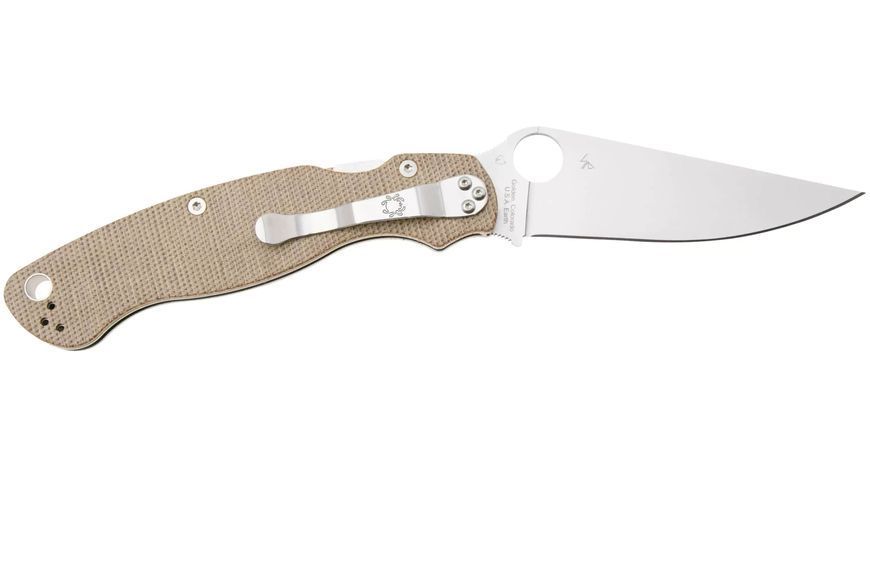 Ніж Spyderco Military 2 CPM Cru-Wear Micarta Brown C36MPCW2 871720 фото