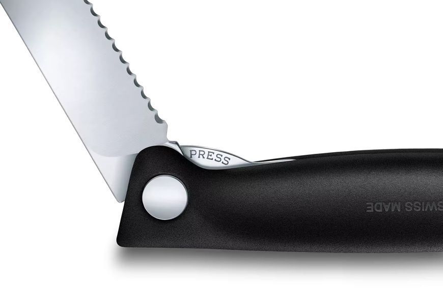 Ніж для пікніка складаний Victorinox Swiss Classic Picnic Серрейтор Чорний 6.7833.F V77554434 фото