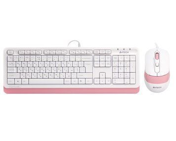 A4Tech Fstyler F1010, комплект проволочный клавиатура с мышью, USB, цвет розовый F1010 (Pink) 1604884 фото