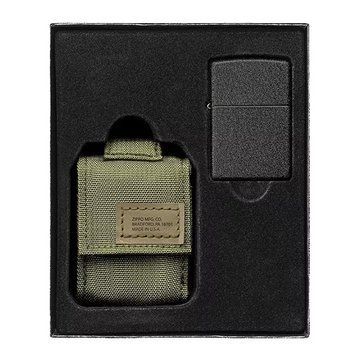 Зажигалка с чехлом Zippo 236 Blk Crackle Ltr Tactical Pouch OD Green GS 49400 V77550953 фото
