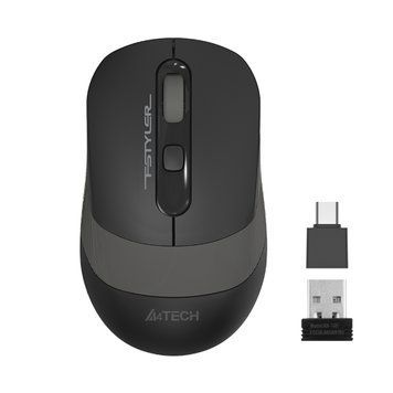 Миша бездротова A4Tech Fstyler FG10CS Air (Stone Grey), USB, колір чорний+сірий FG10CS Air (Stone Grey) 1606359 фото