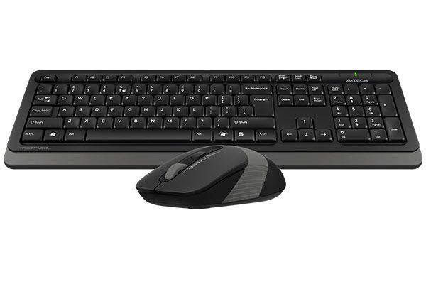 A4Tech Fstyler FG1010, комплект беспроводной клавиатуры с мышью, черный+серый цвет FG1010 (Grey) 1604057 фото