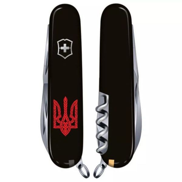 Швейцарський ніж Victorinox Spartan Ukraine 91 мм Тризуб плетений червоний (1.3603.3_T0691u) V77553036 фото