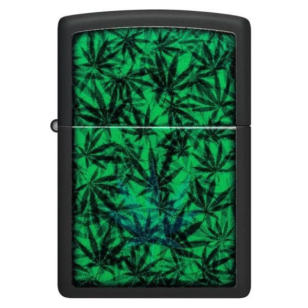 Запальничка Zippo Cannabis Design Black Light світиться в ультрафіолеті 48736 V77553971 фото