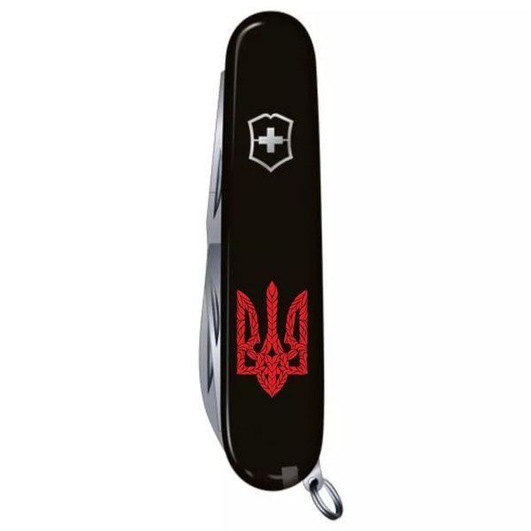 Швейцарський ніж Victorinox Spartan Ukraine 91 мм Тризуб плетений червоний (1.3603.3_T0691u) V77553036 фото