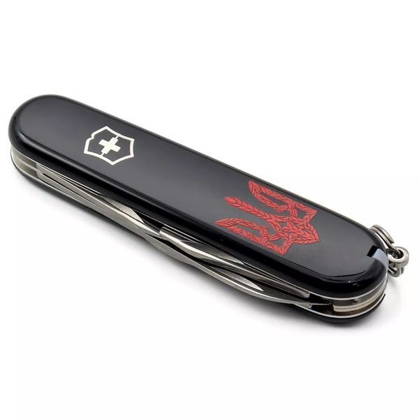 Швейцарський ніж Victorinox Spartan Ukraine 91 мм Тризуб плетений червоний (1.3603.3_T0691u) V77553036 фото