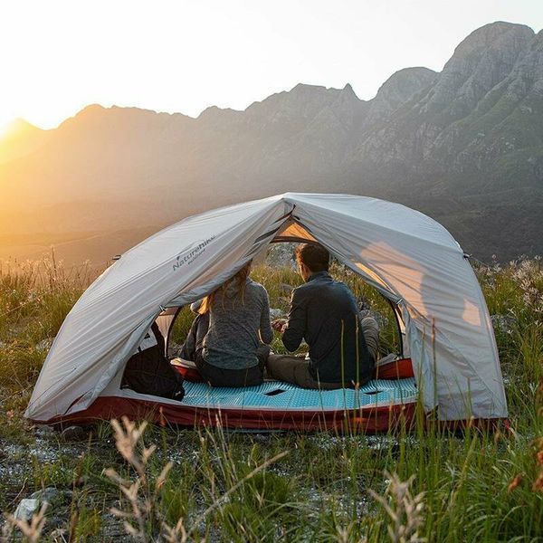 Намет надлегкий двомісний з футпринтом Naturehike Star-River 2 Updated NH17T012-T, 20D, сіро-червоний 82971 фото