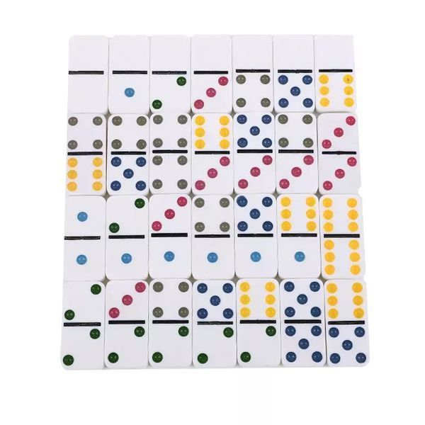 Домино с разноцветными точками в металлическом кейсе Double Six Color 19х11х2,1 см (DN35988) V77553961 фото