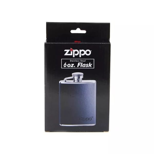 Фляга Zippo стальная черная кожа 180мл 6 OZ 2005269 V77553232 фото