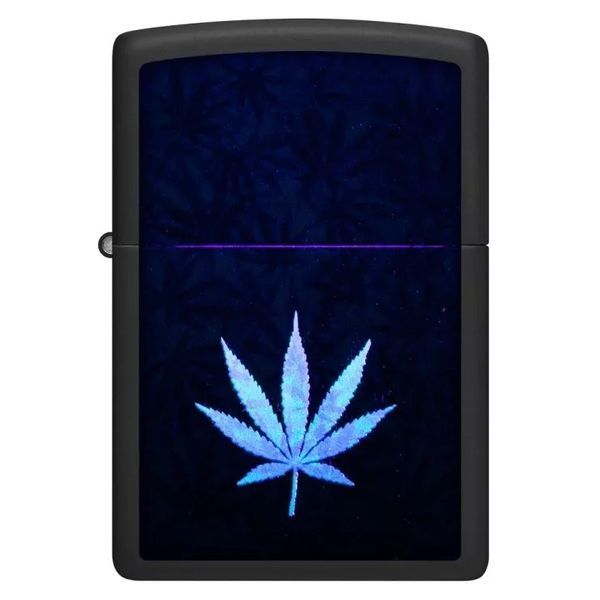 Запальничка Zippo Cannabis Design Black Light світиться в ультрафіолеті 48736 V77553971 фото