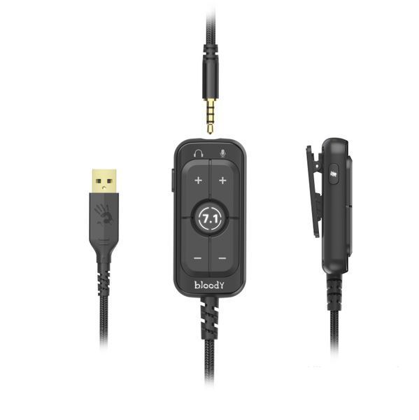 Гарнітура ігрова Bloody M590i USB + 4-Pin 3.5 mm, колір чорно-червоний M590i (Sports Red) 1606177 фото