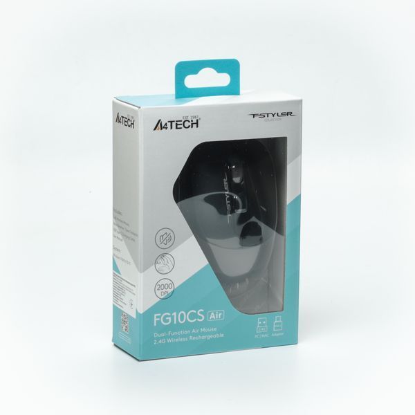 Миша бездротова A4Tech Fstyler FG10CS Air (Stone Grey), USB, колір чорний+сірий FG10CS Air (Stone Grey) 1606359 фото
