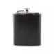 Фляга Zippo стальная черная кожа 180мл 6 OZ 2005269 V77553232 фото 1