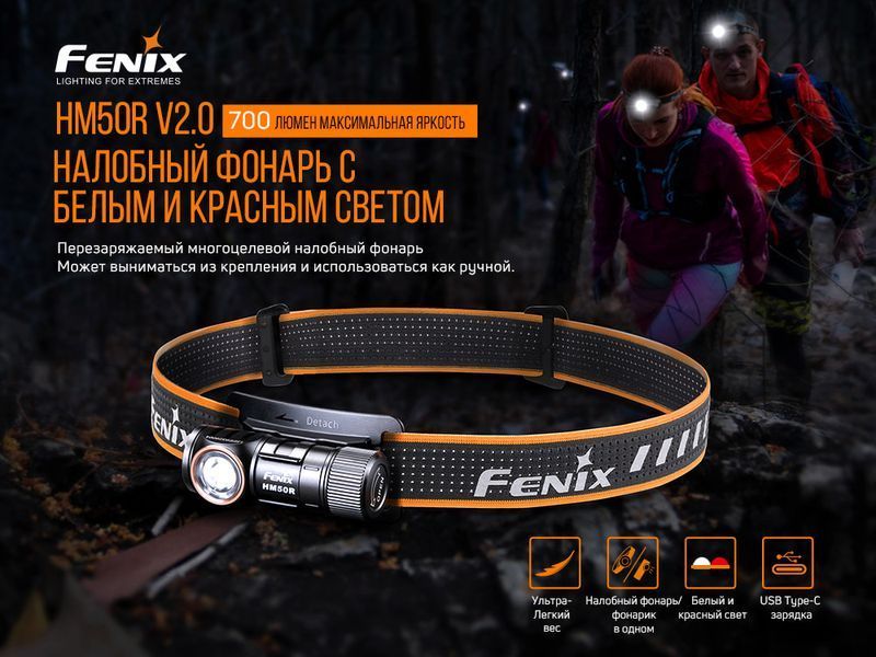 Фонарь налобный Fenix ​​HM50R V2.0 82595 фото