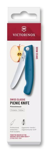 Ніж для пікніка складаний Victorinox Swiss Classic Picnic Серрейтор Синій 6.7832.FC1 V77554431 фото