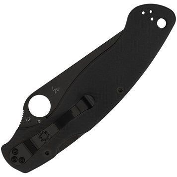 Ніж Spyderco Military 2 Black Blade G-10 Black Напівсерейтор C36GPSBK2 871726 фото