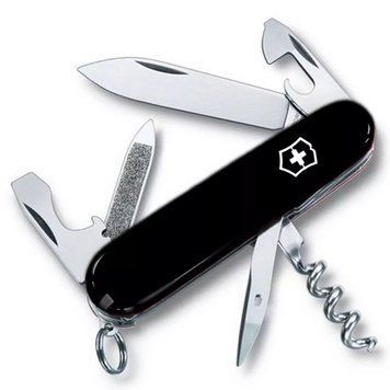 Швейцарський ніж Victorinox Sportsman 84 мм 13 функцій Чорний (0.3803.3) V77552826 фото