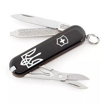 Швейцарський ніж Victorinox Classic SD Ukraine Чорний (0.6223.3R1) V77552157 фото