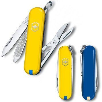 Швейцарський ніж Victorinox Classic SD Ukraine жовто-Синій 0.6223.8G.2 4008851 фото