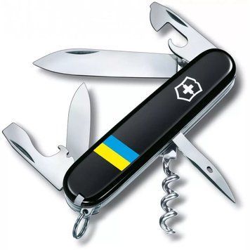 Швейцарський ніж Victorinox Spartan Ukraine 91 мм Прапор України Чорний (1.3603.3_T1100u) V77553037 фото