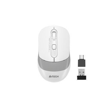 Миша бездротова A4Tech Fstyler FG10CS Air (Grayish White), USB, колір білий+сірий FG10CS Air (Grayish White) 1606360 фото