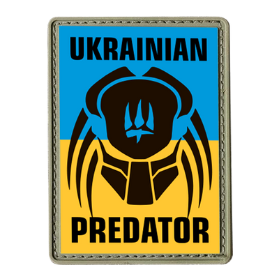 Шеврон прямоугольный - флаг Украины - Ukrainian Predator ПВХ 03.030.01 фото