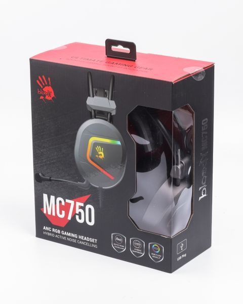 Гарнітура ігрова Bloody MC750 Bloody з підсвічуванням, USB, колір сірий MC750 Bloody (Grey) 1605786 фото