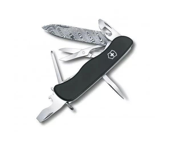 Швейцарский нож Victorinox Outrider Damast 111мм 10 функций Черный (0.8501.J17) V77553812 фото