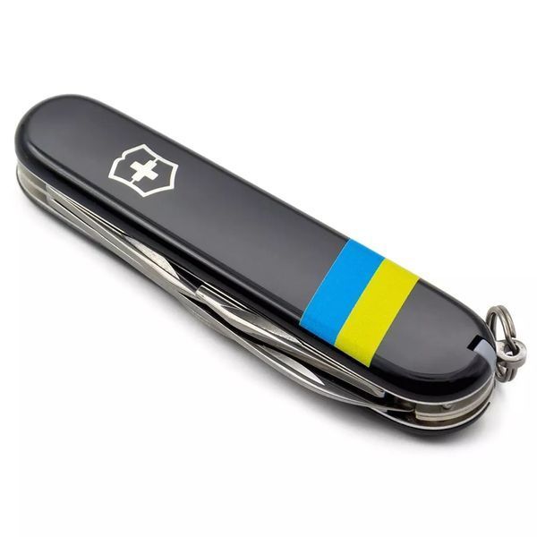 Швейцарський ніж Victorinox Spartan Ukraine 91 мм Прапор України Чорний (1.3603.3_T1100u) V77553037 фото