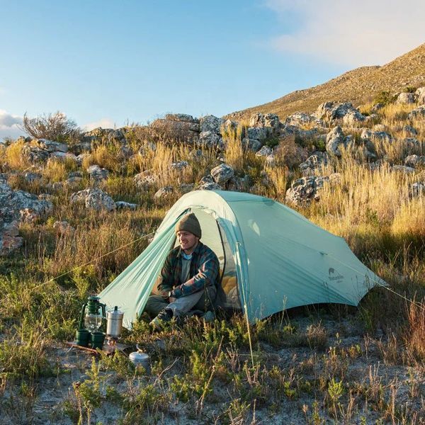Намет надлегкий двомісний з футпринтом Naturehike Shared 2 NH20ZP091, 20D, Голубой 82972 фото