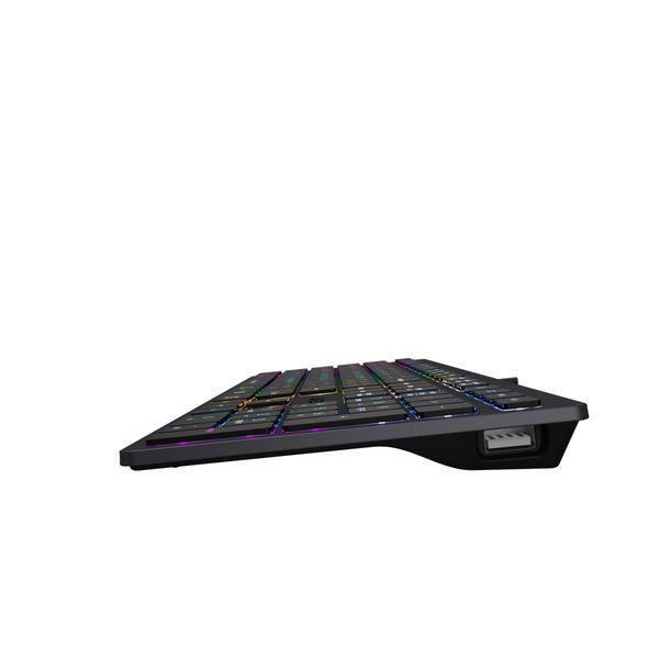 Клавіатура A4-Tech Fstyler FX60H, сірий колір, USB, неонове підсвічування FX60H USB (Grey) Neon backlit 1605604 фото