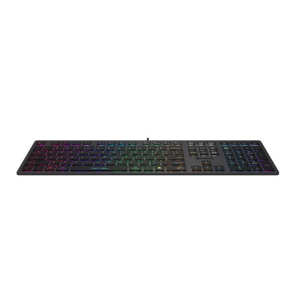 Клавіатура A4-Tech Fstyler FX60H, сірий колір, USB, неонове підсвічування FX60H USB (Grey) Neon backlit 1605604 фото