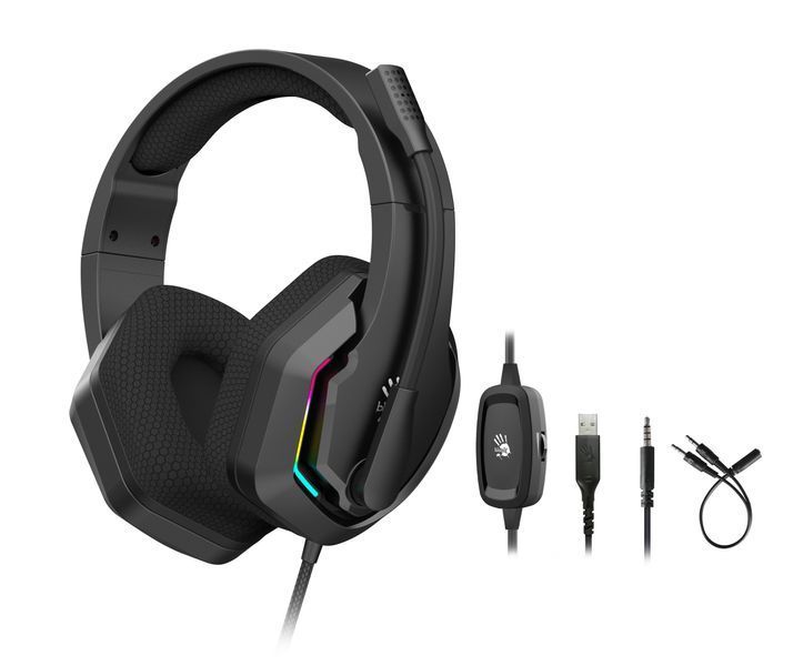 Гарнітура ігрова Bloody G260p (Black) з підсвічуванням, USB, колір чорний G260p (Black) 1606305 фото