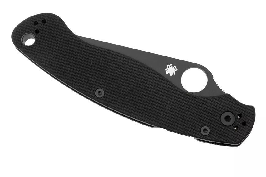 Ніж Spyderco Military 2 Black Blade G-10 Black Напівсерейтор C36GPSBK2 871726 фото