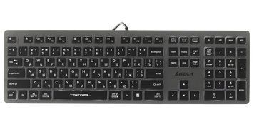 Клавиатура A4-Tech Fstyler FX60, серый цвет, USB, белая подсветка FX60 USB (Grey) White backlit 1605605 фото