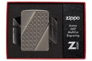 Зажигалка Zippo 46812 Armor Black Ice MultiCut Photo Image 360 Elegant Dots Design 77890070 фото