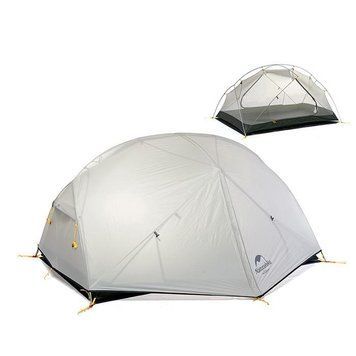 Намет надлегкий двомісний з футпринтом Naturehike Mongar NH17T007-M, 20D, сiрий 82973 фото