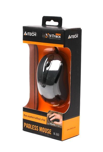 Миша A4Tech N-360-1 V-Track USB, ciра N-360-1 (Glossy grey) 0202635 фото