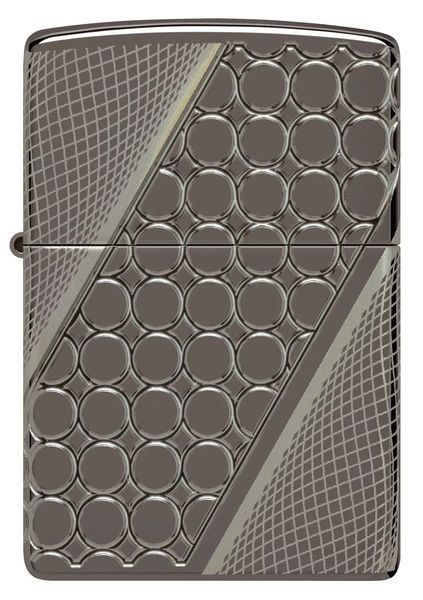 Зажигалка Zippo 46812 Armor Black Ice MultiCut Photo Image 360 Elegant Dots Design 77890070 фото