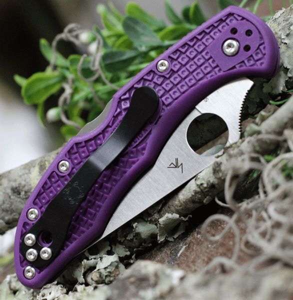 Ніж Spyderco Delica 4 Lightweight VG-10 FRN Purple C11FPPR 871733 фото