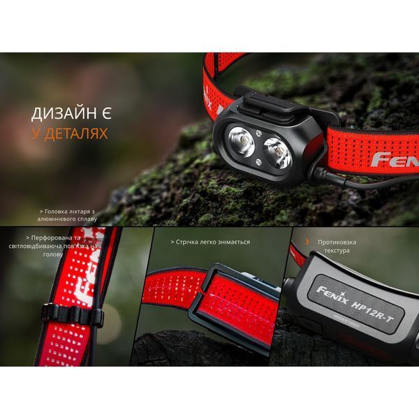 Ліхтар налобний Fenix HP12R-TB Чорний 100002357 фото